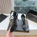 Premium YSL Gold Letter Logo Stiletto Heels, Sexy Open Toe Strappy Sandals - Image 10