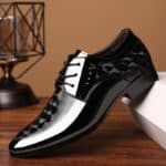 Spring new bright leather shoes men's business formal shoes large size men's shoes