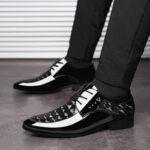 Spring new bright leather shoes men's business formal shoes large size men's shoes - Image 3