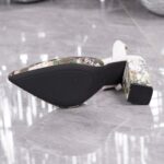 Floral one-strap retro literary style heel shoe - Image 5