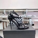 Premium YSL Gold Letter Logo Stiletto Heels, Sexy Open Toe Strappy Sandals - Image 9