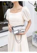 New Arrival Sequin Fashion Chain Bag Portable Crossbody Chain Small Square Bag - Image 2