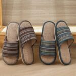 Summer Linen Slippers Women's Indoor Sweat-absorbent Beach Couple Slippers - Image 7