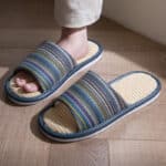 Summer Linen Slippers Women's Indoor Sweat-absorbent Beach Couple Slippers - Image 5