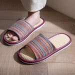 Summer Linen Slippers Women's Indoor Sweat-absorbent Beach Couple Slippers - Image 2