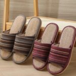 Summer Linen Slippers Women's Indoor Sweat-absorbent Beach Couple Slippers - Image 9