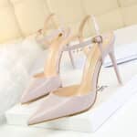 European and American Style Simple Stiletto Super High Heel Shallow Mouth Pointed Toe Patent Leather Sexy Nightclub Shoe - Image 10