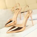 European and American Style Simple Stiletto Super High Heel Shallow Mouth Pointed Toe Patent Leather Sexy Nightclub Shoe - Image 5