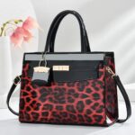 Leopard Print Patent Leather Fashion Commuter Handbag - Image 2