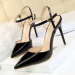 European and American Style Simple Stiletto Super High Heel Shallow Mouth Pointed Toe Patent Leather Sexy Nightclub Shoe - Image 9