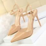 European and American Style Simple Stiletto Super High Heel Shallow Mouth Pointed Toe Patent Leather Sexy Nightclub Shoe - Image 3