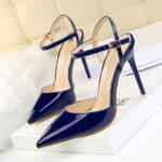 European and American Style Simple Stiletto Super High Heel Shallow Mouth Pointed Toe Patent Leather Sexy Nightclub Shoe - Image 8