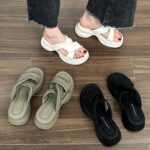 Trendy Women's Summer Outdoor Slippers 2026 New Korean Style Platform Thick-Soled Beach French Shoe - Image 8