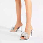 Wind flower high heel sandals temperament thin heel pointed flower high heel sandals - Image 2