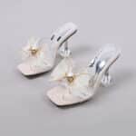 Summer Transparent Style Sexy Open Toe Thin Heel Sandals New Style Rhinestone Outer Wear Banquet Wine Glass Heel - Image 6