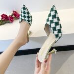Trendy Open-Toe Mules for Women, Spring and Summer Outdoor Wear, Elegant Thin-Heeled High Heels - Image 3