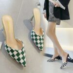 Trendy Open-Toe Mules for Women, Spring and Summer Outdoor Wear, Elegant Thin-Heeled High Heels - Image 6
